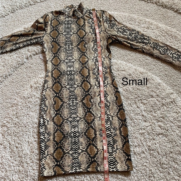 Snakeskin animal print sexy mini dress NWT small large - Picture 8 of 16